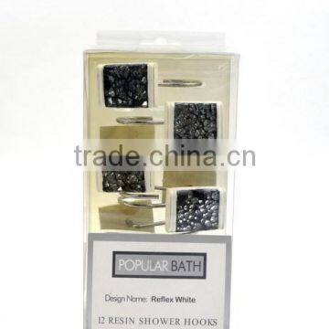 Polyresin Shower Curtain Hooks With Shining Galss photo-2