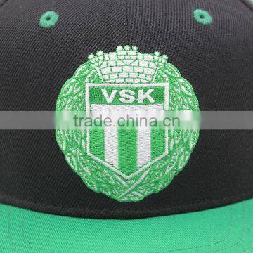 Flat Bill Snapback Hat With Green Under Brim photo-6