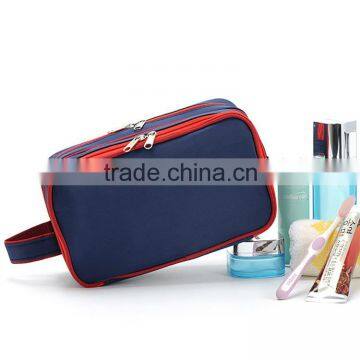 Wholesale Portable 2 Storey Travel Polyester Cosmetic Bag For Men