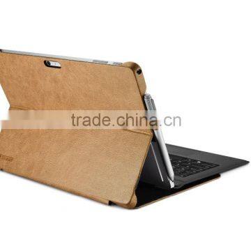with Buckle Genuine Leather Case for Surface Pro 4 Original Icarer Real Leather Flip Cover MT-5661