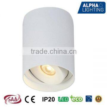 CE & SAA high quality adjustable 8W COB led ceiling surface light with HEP driver