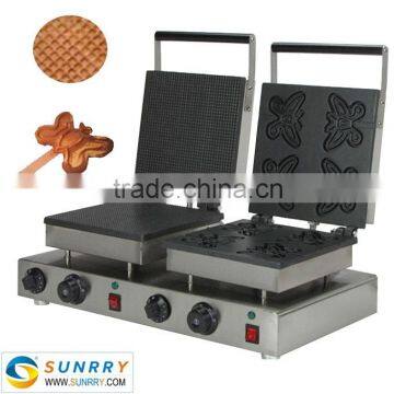 Most popular mini lolly waffle cake pressing making machine for sale (SUNRRY SY-WM57A)