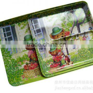 melamine tray sets with two handle of 3pcs