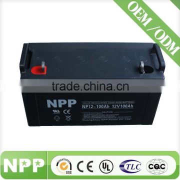 12V100AH hot sale long life deep cycle SMF battery for telecom