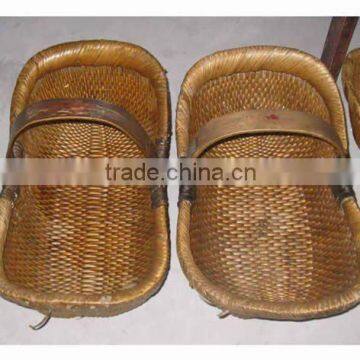 chinese natural antique rattan basket