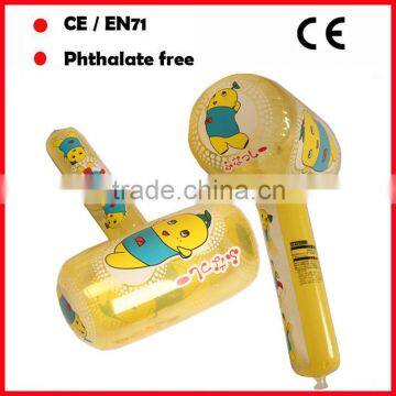 lovely cartoon bear printing inflatable hammer toys for kids