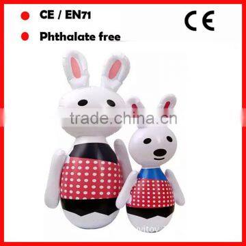 PVCinflatable rabbit punching tumbler/ punching bag for kids