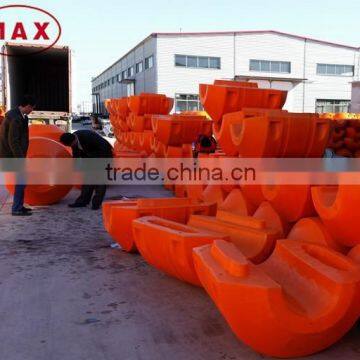 Roll plastic HDPE pipe floats with dredging pipeline for sand & slurry delivery
