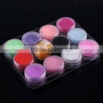 12 Mix Colors Gillter Nail Acrylic Powder for Nail Art Decoration Tips photo-2