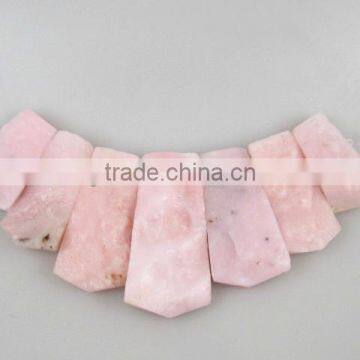 wholesale AA grade rectangle freeform Pink opal pendants