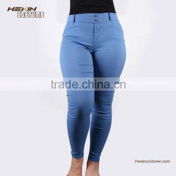 Denim Jeans 2016 Hot Sale Women Cheap Sexy Light Blue Ripped Skinny Jeans