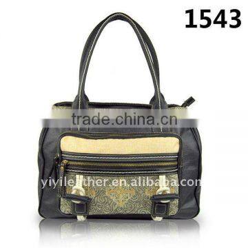 1543-2013 Latest Designer Hand bag and hot sale embroidery tote bag with compartments