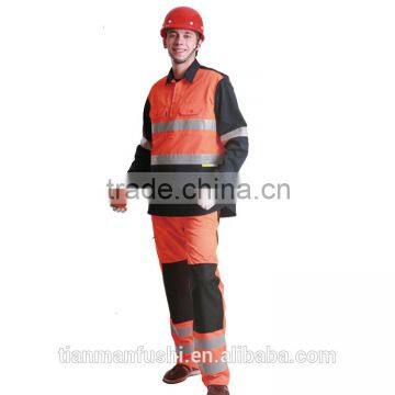 2015 Reflective Workwear Suit Customed Top Quality Organge High Visibility Work Clothes For men
