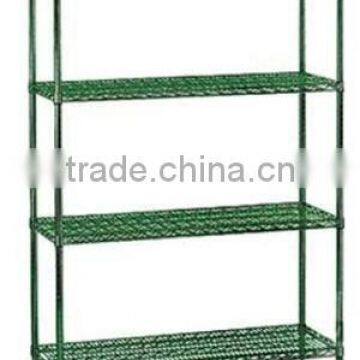 Green Epoxy Metal Wire Mesh Shelf for Industail and Kitchenroom