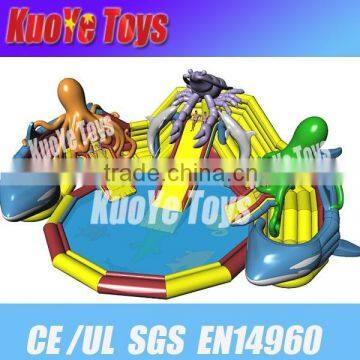 inflatable water park,inflatable bouncy amusement park for kids , inflatable funcity with pool