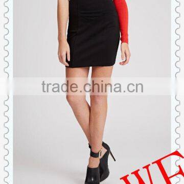 Hot! 2014 wholesale Lace-up Black mini tight Skirt