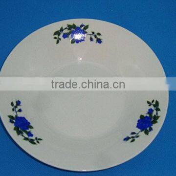 8 Inch White Porcelain Soup Deep Plate