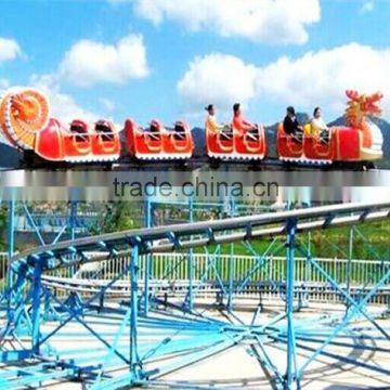 Outdoor interesting park kiddie games mini roller coaster rides