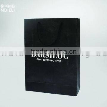 Paper printing packaging bag for shopping and promotion with rope handle