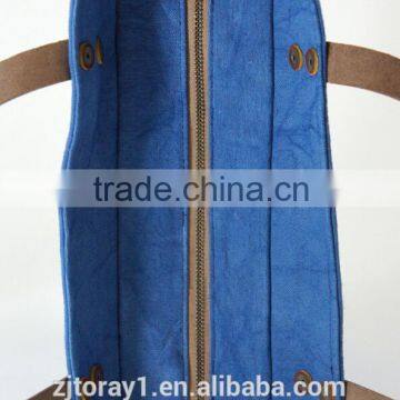 Leather Canvas Bag In Shopping Bag Beach Bag Handbag photo-3