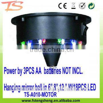 RGB LED sound control motor hanging mirror ball 360 rotating