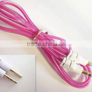 DC3.5 Dual Color Transparent AUX Cable /6 Colors