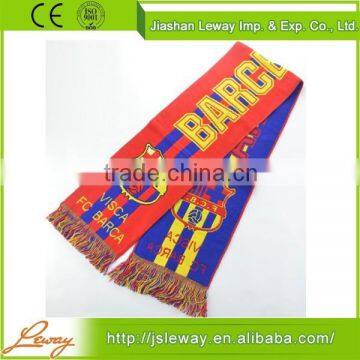 Wholesale products high quality football acrylic knitted scarf