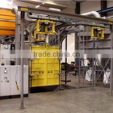 Q37 CE certificated , longlife time ,Continuous Hanger Type Shot Blasting Machine for Crankcase