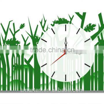 Custom decor wall clock nature of bamboo wholesal wall clock