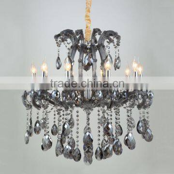 9 Lights Orange Colored Modern Led Crystal Chandelier for Home photo-6