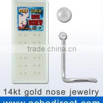 Wholesale 14ct gold Nose screw