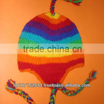 woolen rainbow ear cap price 170rs $2.00