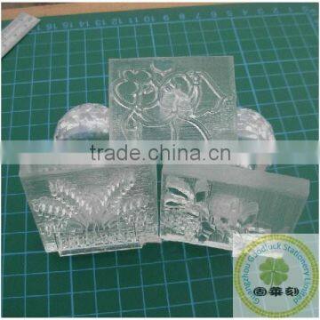 Professional custom logo rubber flash making clear soap stamps