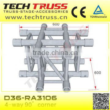 D36-RA4106 aluminum truss corner , lighting stage truss corner for event