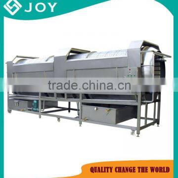 Rolling drum brush cleaning machine for fruit and vegetable