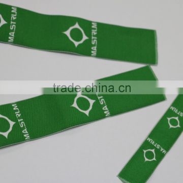 Green background Woven Lable High-quality Free Sample Garment Clothes