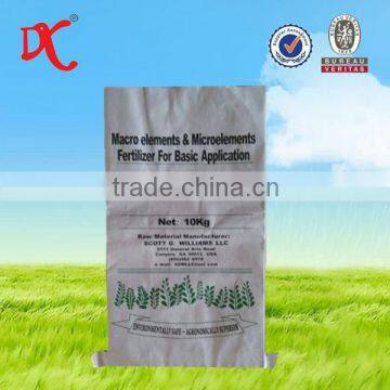 Printed paper bag 3 layers paper and 1 layer PE packing for powder fertilizer 10kg