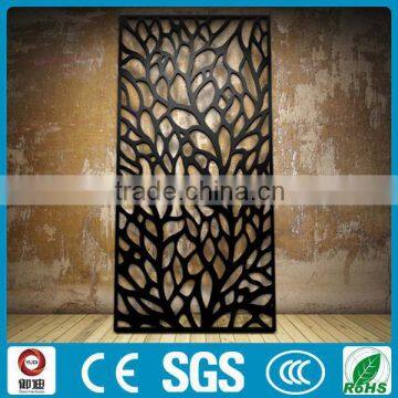 Decorative Black Color Wrought Iron Laser Cut Hanging Room Divider photo-5