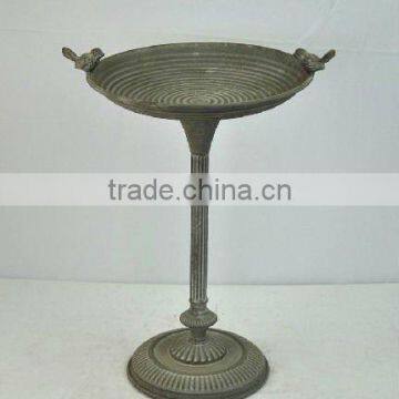 120312FD-Tall Metal Bird Feeder Birdbath photo-1