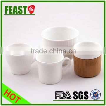 2015 NEW Design Ceramic Cup Hot Selling Wholesale Ceramic Mugs Bamboo Base Ceramic Coffee Cup Quality Choice photo-3