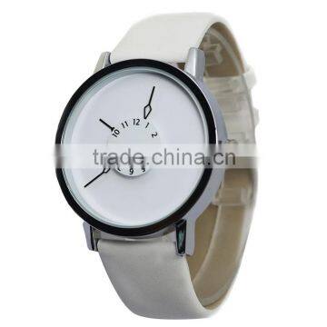 New style mens quartz cheap no name custom logo watches Stainless Steel Case Leather Nylon band watch