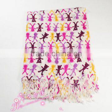 Fashion pashmina flower printing scarf 04