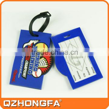 funny eco-friendly golf cute rubber oem travel tag