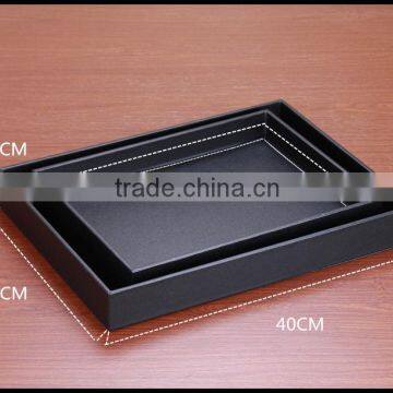 Sheng Rende High Quality Home Office Leather Rectangular Storage Disc Fruit Plate Beverage Tray Storage Tray photo-2