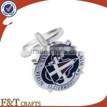 custom company logo metal promotional cufflinks