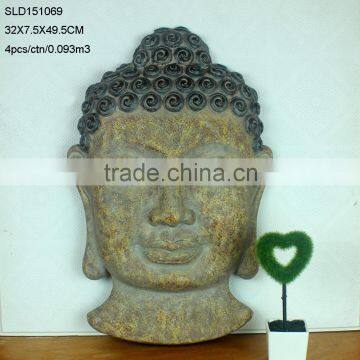 Hot sale wall hanging decoration buddha face resin for sale