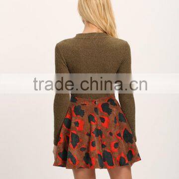 New Arrival Winter Casual Printing A-line Skirt photo-5