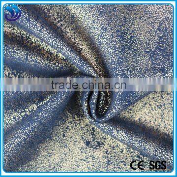 Polyester Spandex Suede gold stamping Fabric