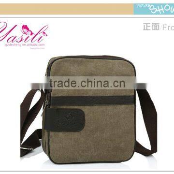 Hot Sale Durable Canvas Shoulder Bag Genuine Leather Messenger Bag Manufacturer in Guangzhou photo-2