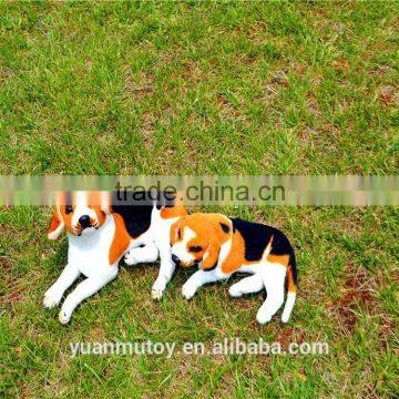 SIDE-LYING BEAGLE SITTING BEAGLE plush toy dog